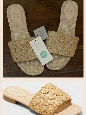 Brand New - a new day Woven Slide Sandals. Size 8.5